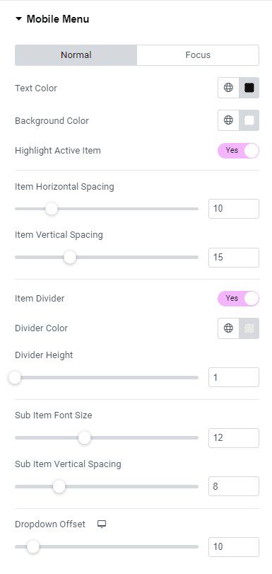Spexo Nav Menu Widget in Elementor