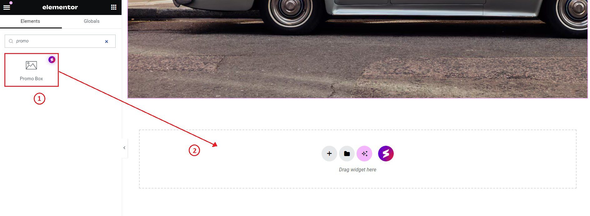 Promo Box Widget Elementor