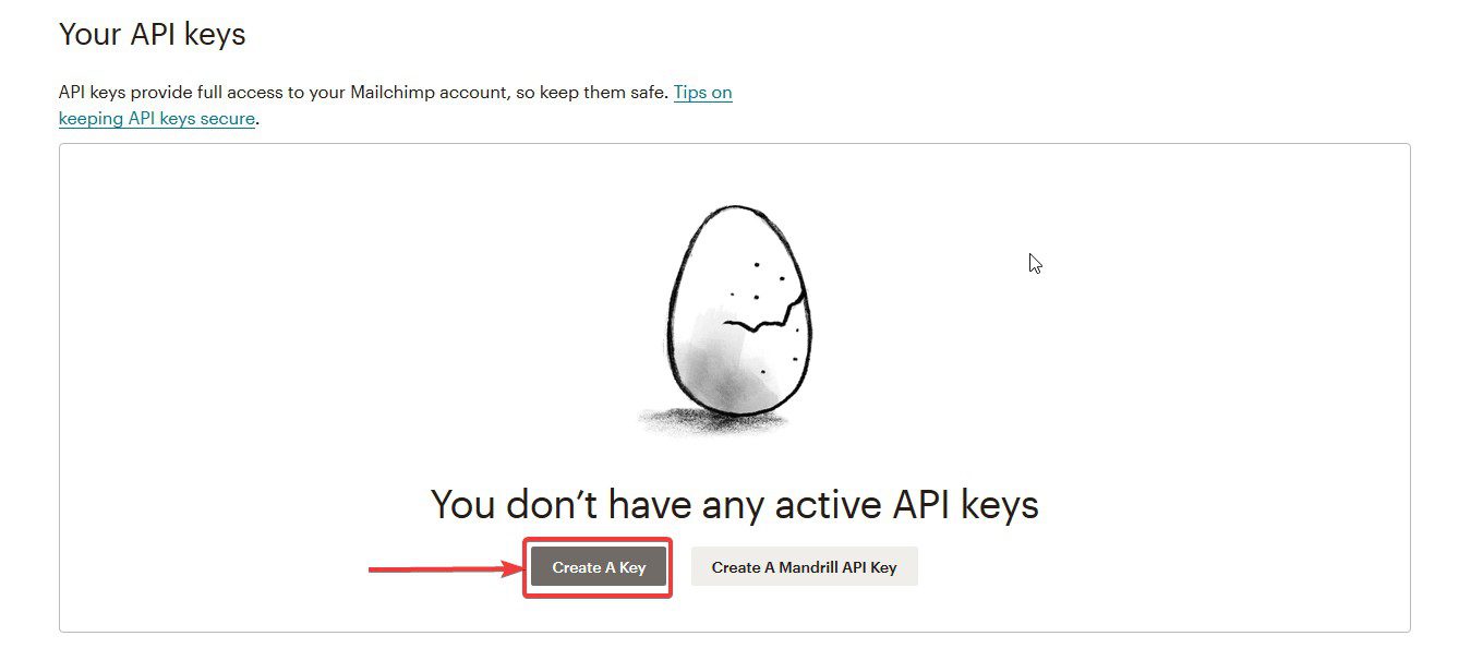 MailChimp widget in Elementor
